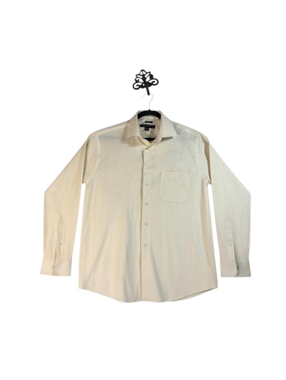 Pronto Uomo Non-Iron Slim Fit Dress Shirt Cream